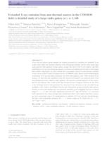 Extended X-ray emission from non-thermal sources in the COSMOS field: a detailed study of a large radio galaxy at z = 1.168