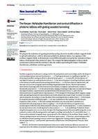 The Harper–Hofstadter Hamiltonian and conical diffraction in photonic lattices with grating assisted tunneling