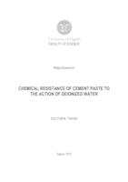 Chemical resistance of cement paste to the action of deionized water
