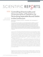 Controlling Directionality and Dimensionality of Radiation by Perturbing Separable Bound States in the Continuum