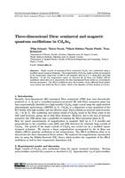 Three-dimensional Dirac semimetal and magnetic quantum oscillations in Cd3As2