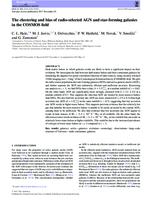 The clustering and bias of radio-selected AGN and star-forming galaxies in the COSMOS field