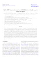 VLBA+GBT observations of the COSMOS field and radio source counts at 1.4 GHz