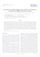 Constraints on submicrojansky radio number counts based on evolving VLA-COSMOS luminosity functions