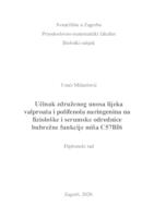 Učinak združenog unosa lijeka valproata i polifenola naringenina na fiziološke i serumske odrednice bubrežne funkcije miša C57Bl6