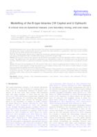 Modelling of the B-type binaries CW Cephei and U Ophiuchi - A critical view on dynamical masses, core boundary mixing, and core mass