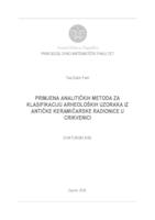 Primjena analitičkih metoda za klasifikaciju arheoloških uzoraka iz antičke keramičarske radionice u Crikvenici