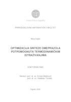 Optimizacija sinteze omeprazola potpomognuta termodinamičkim istraživanjima