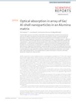 Optical absorption in array of Ge/Al-shell nanoparticles in an Alumina matrix