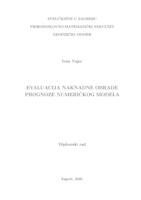 Evaluacija naknadne obrade prognoze numeričkog modela