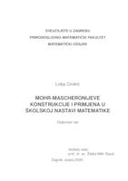 Mohr-Mascheronijeve konstrukcije i primjena u školskoj nastavi matematike