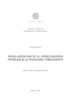 Regularization of ill-posed inverse problem in ultrasound tomography