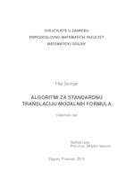 Algoritmi za standardnu translaciju modalnih formula