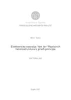 Elektronska svojstva Van der Waalsovih heterostruktura iz prvih principa