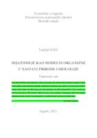 Dijatomeje kao modelni organizmi u nastavi Prirode i Biologije