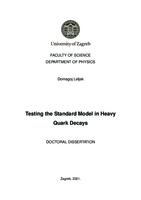 Testing the Standard Model in Heavy Quark Decays