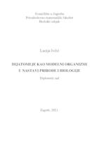 Dijatomeje kao modelni organizmi u nastavi Prirode i Biologije