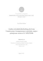 Analiza tetrahidrofurfurilnog derivata 3-makrozona i komponenata reakcijske smjese primjenom sustava LC-SPE/NMR