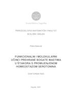 Funkcionalni i molekularni učinci prehrane bogate mastima u štakora s promijenjenom homeostazom serotonina