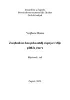 Zooplankton kao pokazatelj stupnja trofije plitkih jezera