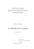 prikaz prve stranice dokumenta Al-Hvarizmi, otac algebre