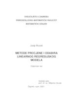 prikaz prve stranice dokumenta Metode procjene i odabira linearnog regresijskog modela