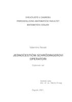 prikaz prve stranice dokumenta Jednočestični Schrödingerovi operatori