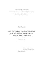 prikaz prve stranice dokumenta Doze izvan ciljnog volumena pri neuroradiokirurgiji uređajem gama nož