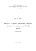prikaz prve stranice dokumenta Ekologija i struktura bakterijskih zajednica u jezerima Nacionalnog parka Plitvička jezera