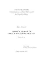 prikaz prve stranice dokumenta Granični teoremi za Galton-Watsonove procese