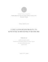 prikaz prve stranice dokumenta Utjecaj polielektrolita na korozijske kinetičke parametre