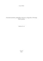 prikaz prve stranice dokumenta Socioekonomske posljedice potresa u Zagrebu i Petrinji 2020. godine