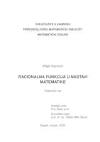 prikaz prve stranice dokumenta Racionalna funkcija u nastavi matematike