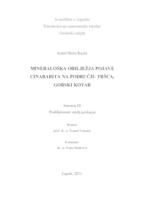 prikaz prve stranice dokumenta Mineraloška obilježja pojave cinabarita na području Tršća, Gorski kotar