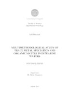 prikaz prve stranice dokumenta Multimethodological study of trace metal speciation and organic matter in estuarine waters