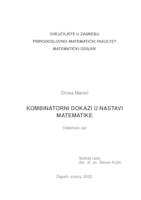 prikaz prve stranice dokumenta Kombinatorni dokazi u nastavi matematike