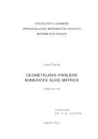 prikaz prve stranice dokumenta Geometrijske primjene numeričke slike matrice