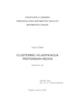prikaz prve stranice dokumenta Clustering i klasifikacija proteinskih nizova