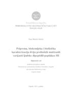 prikaz prve stranice dokumenta Priprema, biokemijska i biofizička karakterizacija dviju prolinskih mutiranih varijanti ljudske dipeptidil-peptidaze III