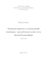 prikaz prve stranice dokumenta Mehanizmi uključeni u evoluciju spolnih  kromosoma – opće prihvaćene teorije i nova  alternativna paradigma