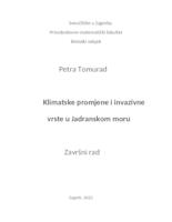 prikaz prve stranice dokumenta Klimatske promjene i invazivne   vrste u Jadranskom moru