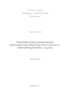 prikaz prve stranice dokumenta Palinološka analiza golosjemenjača (Gymnospermae) Botaničkog vrta Prirodoslovno-matematičkog fakulteta u Zagrebu