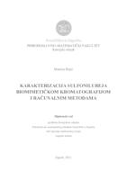 prikaz prve stranice dokumenta Karakterizacija sulfonilureja biomimetičkom kromatografijom i računalnim metodama