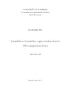 prikaz prve stranice dokumenta Varijabilnost kontrolne regije mitohondrijske DNA u populaciji Roma