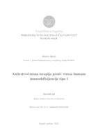 prikaz prve stranice dokumenta Antiretrovirusna terapija protiv virusa humane imunodeficijencije tipa 1