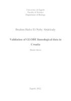 prikaz prve stranice dokumenta Validation of GLOBE limnological data in Croatia 