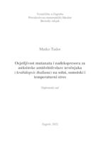 prikaz prve stranice dokumenta Osjetljivost mutanata i nadekspresora za auksinske amidohidrolaze uročnjaka (Arabidopsis thaliana) na solni, osmotski i temperaturni stres