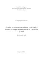 prikaz prve stranice dokumenta Genska struktura i raznolikost zavičajnih i stranih vrsta pastrva na području Plitvičkih jezera