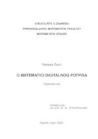 prikaz prve stranice dokumenta O matematici digitalnog potpisa