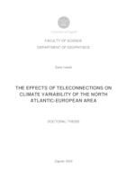 prikaz prve stranice dokumenta The effects of teleconnections on climate variability of the North Atlantic-European area